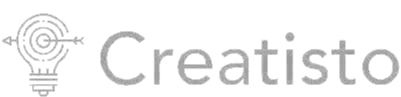 A black and white logo with the word creatisto on it.