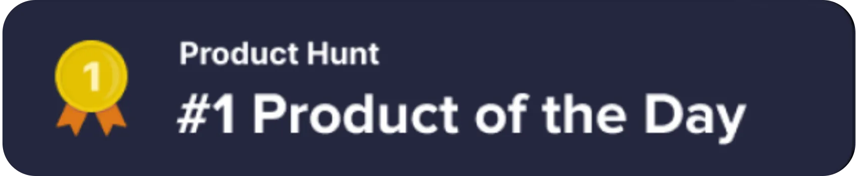 A rocket ship with the words product hunt 1 product of the day.
