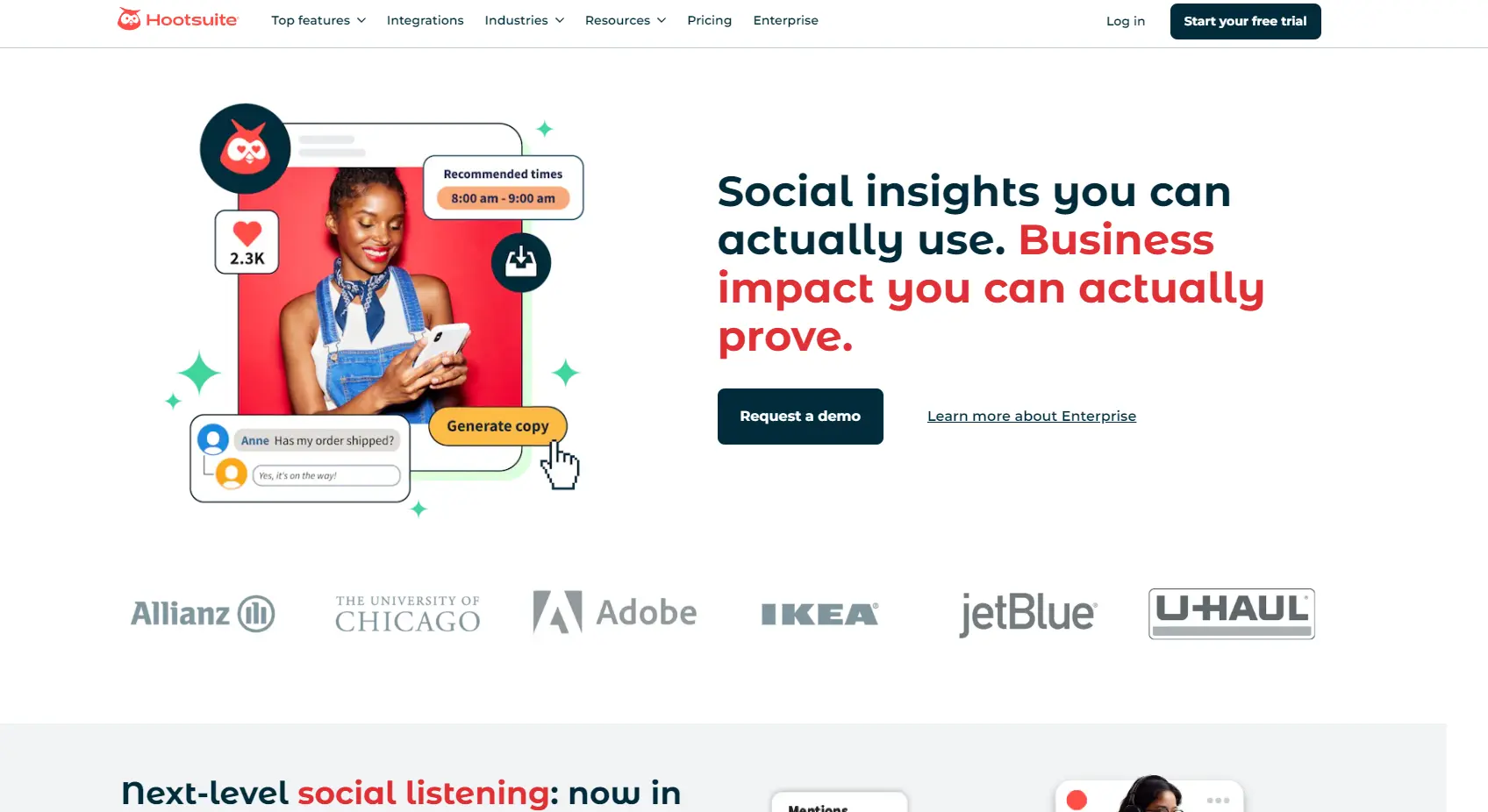 hootsuit suit of analytics data for content creators