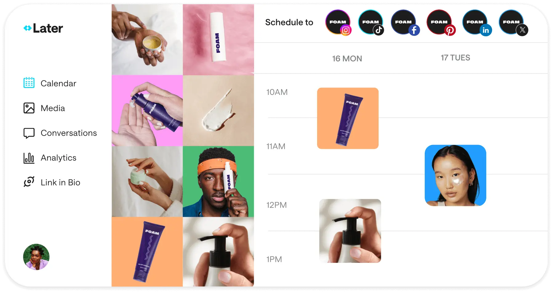 scheduling publishing of content on social