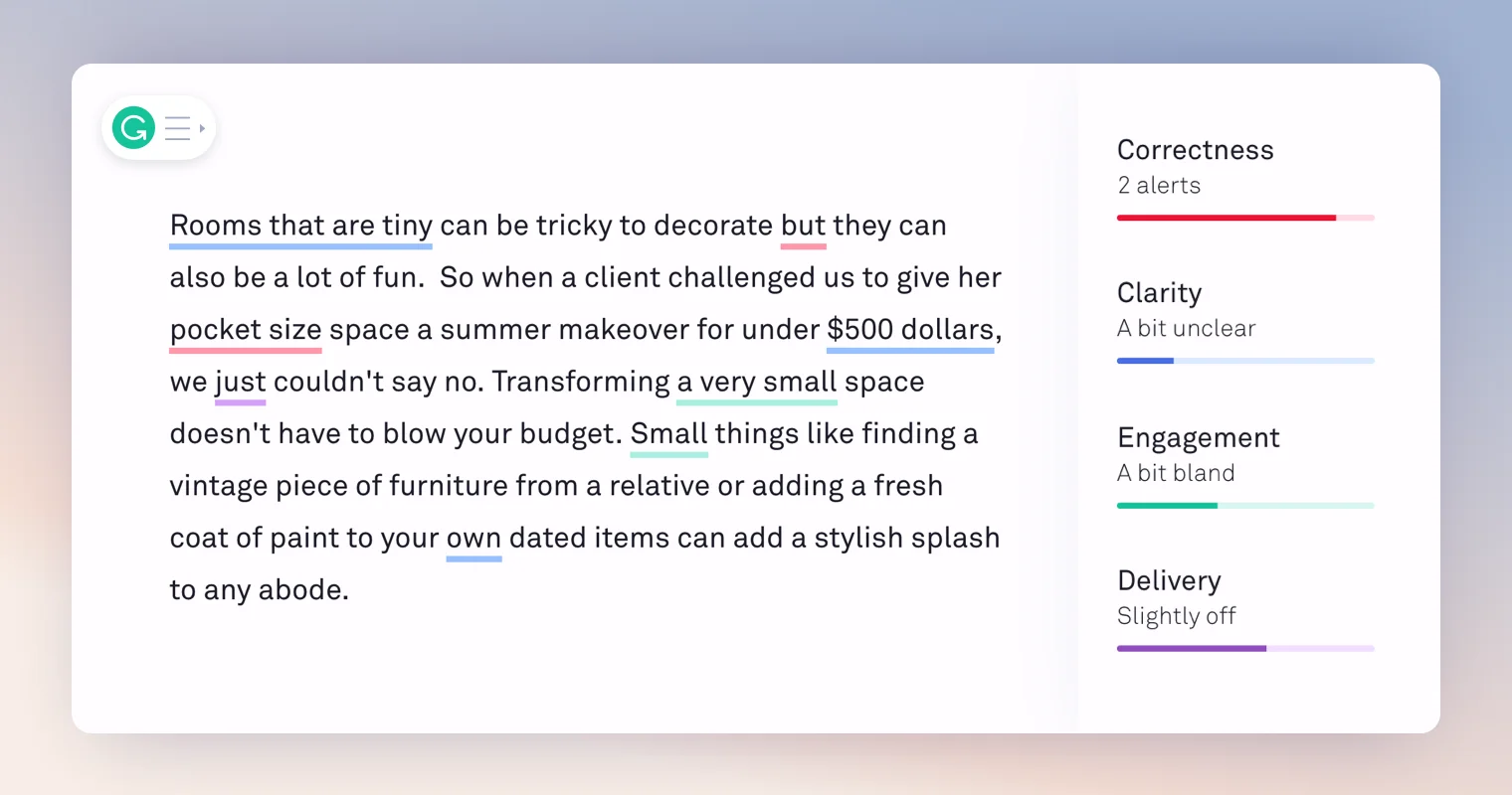 Grammarly is one of the most well-known AI-driven content tools