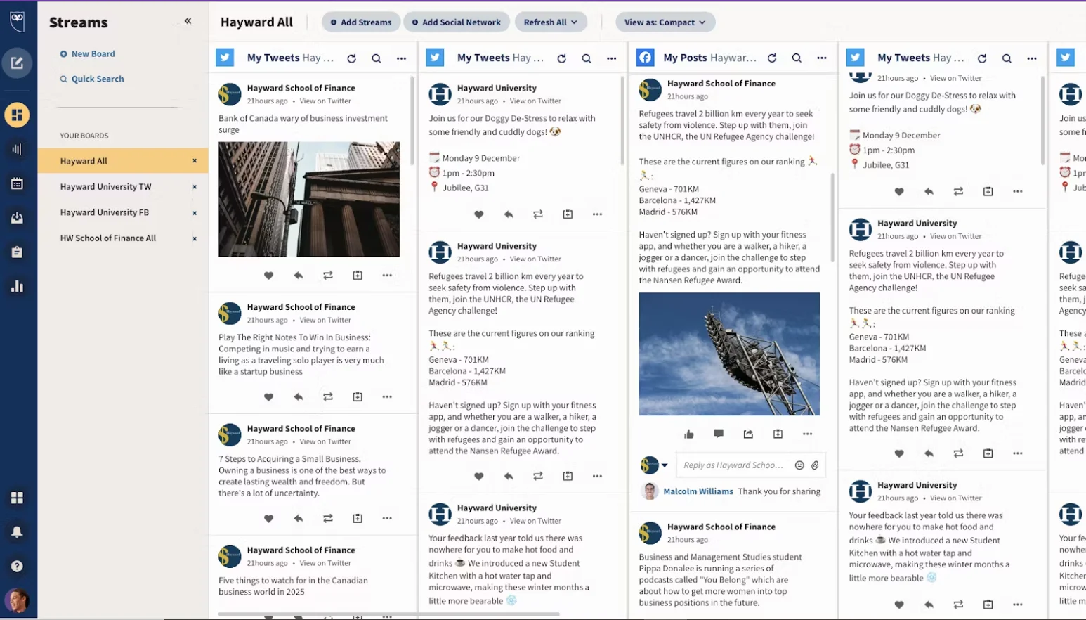 Hootsuite helps you stay ahead of trends and keep tabs on what people are saying about your brand