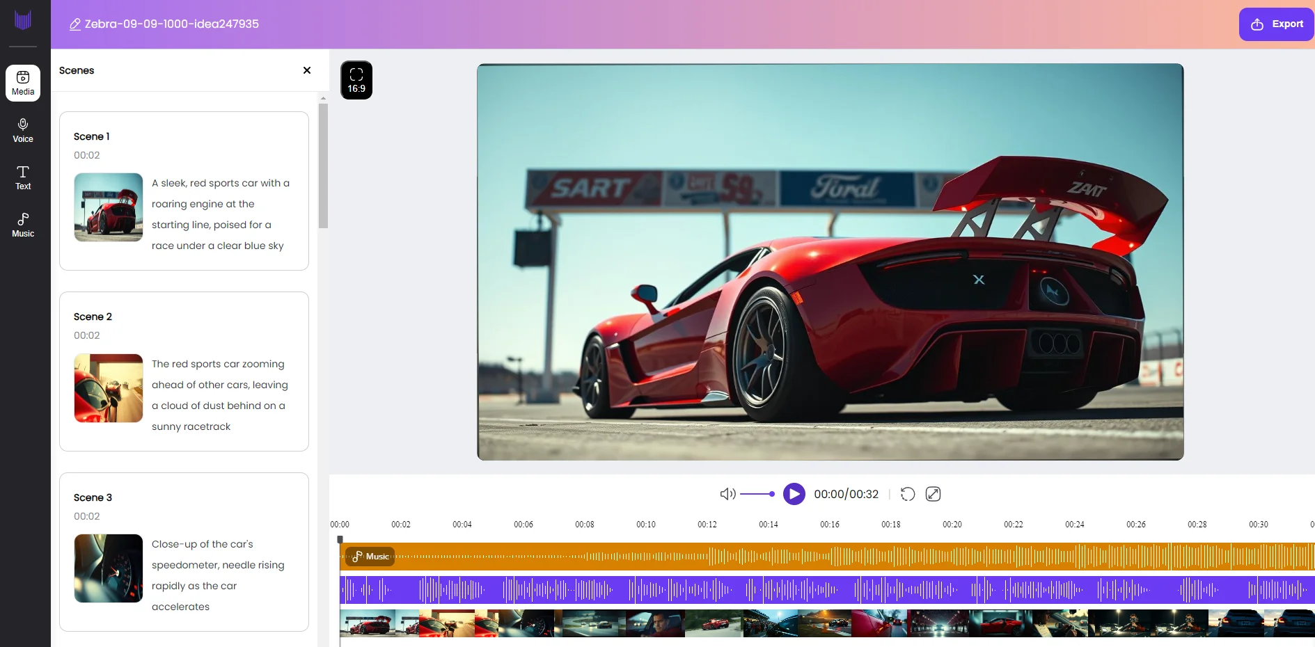 Zebracat's video editing tools are comprehensive and easy to use