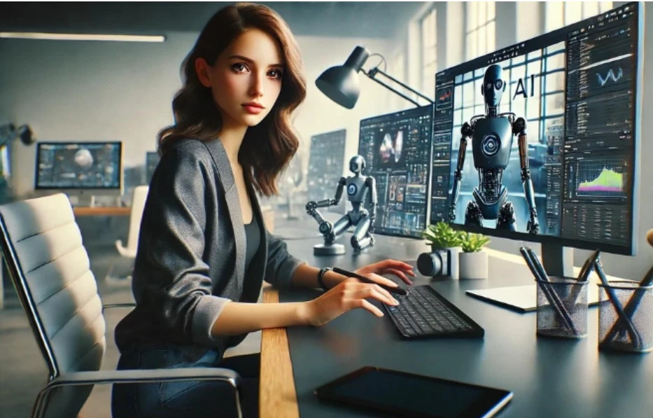 An AI created image about using AI for content creation
