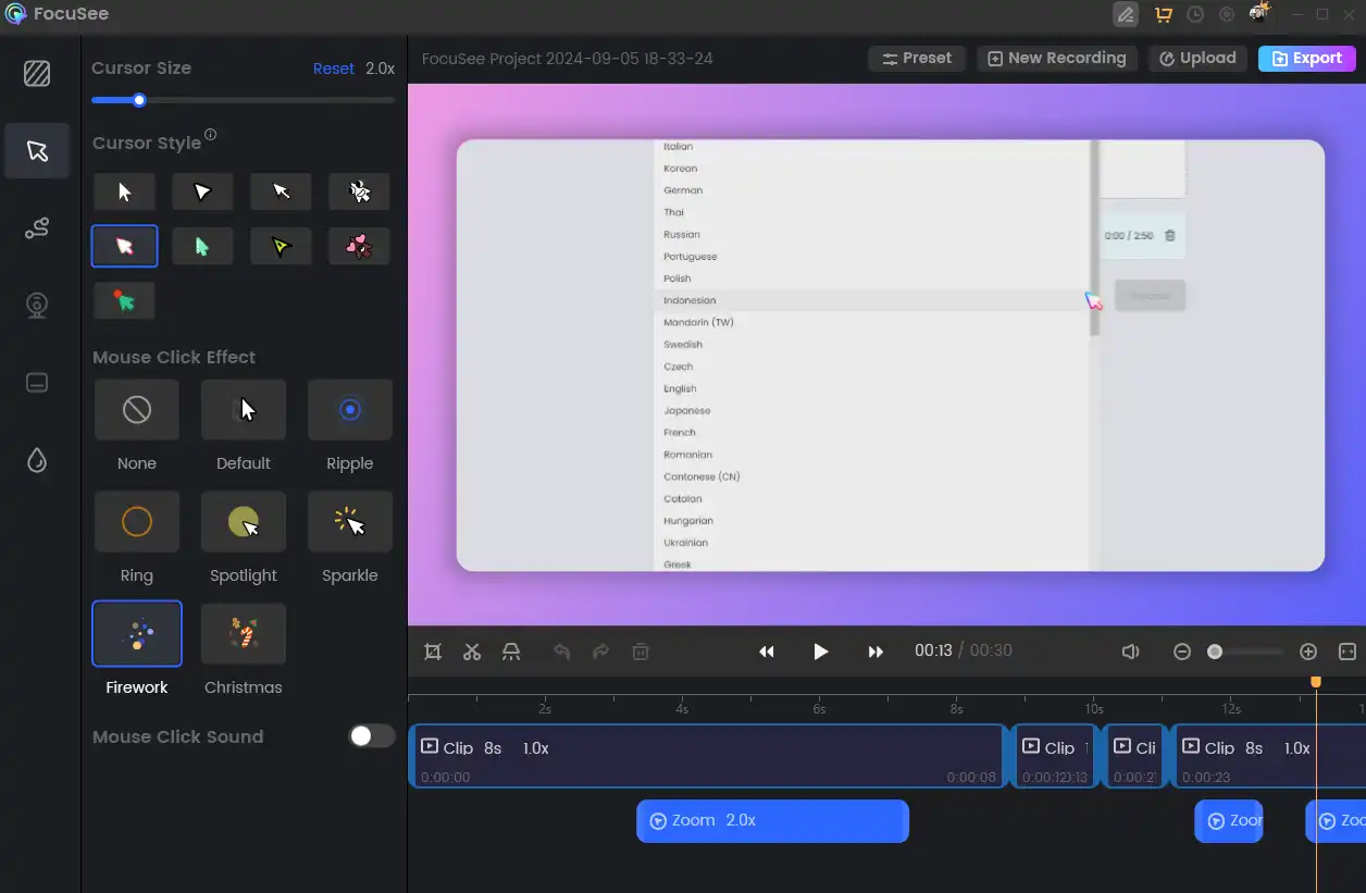FocuSee screen recording tool