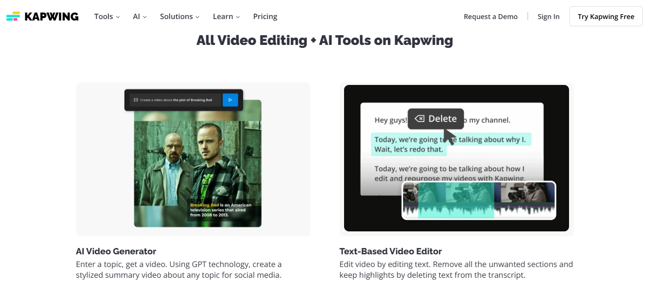 Kapwing collaborative video editor