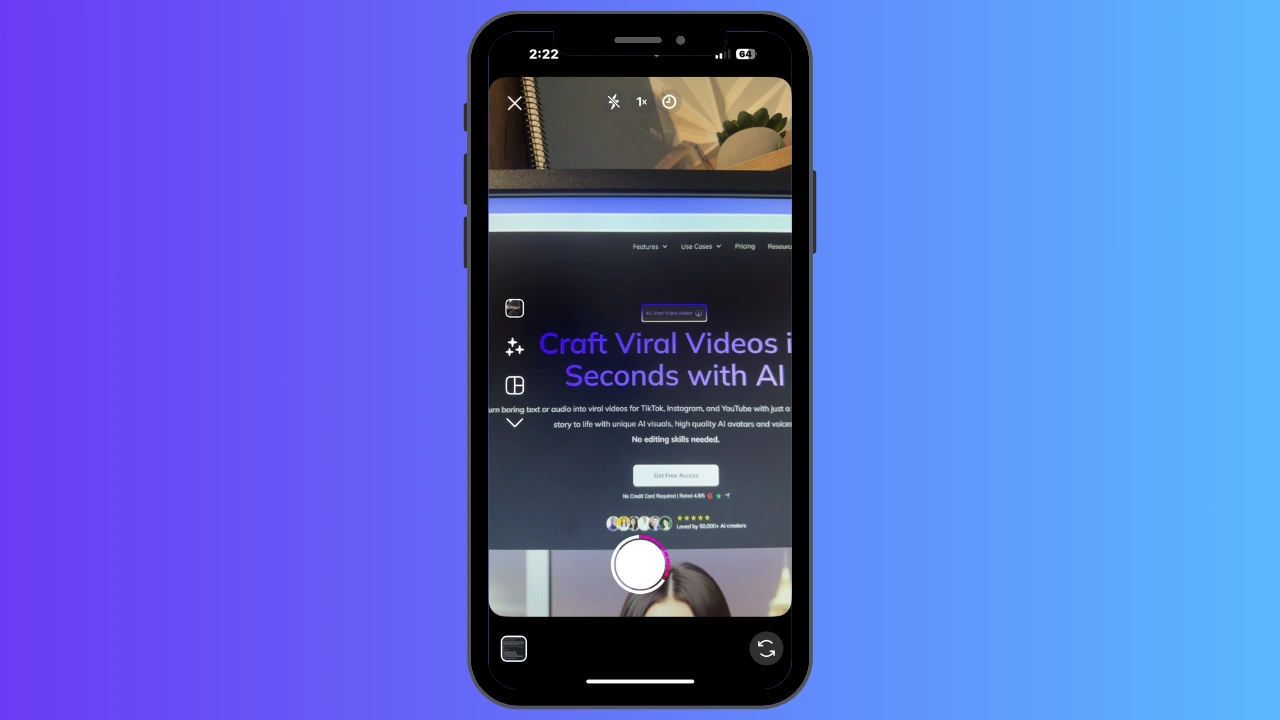 Instagram interface showing steps to capture a video on a phone, highlighting user-friendly features and options.