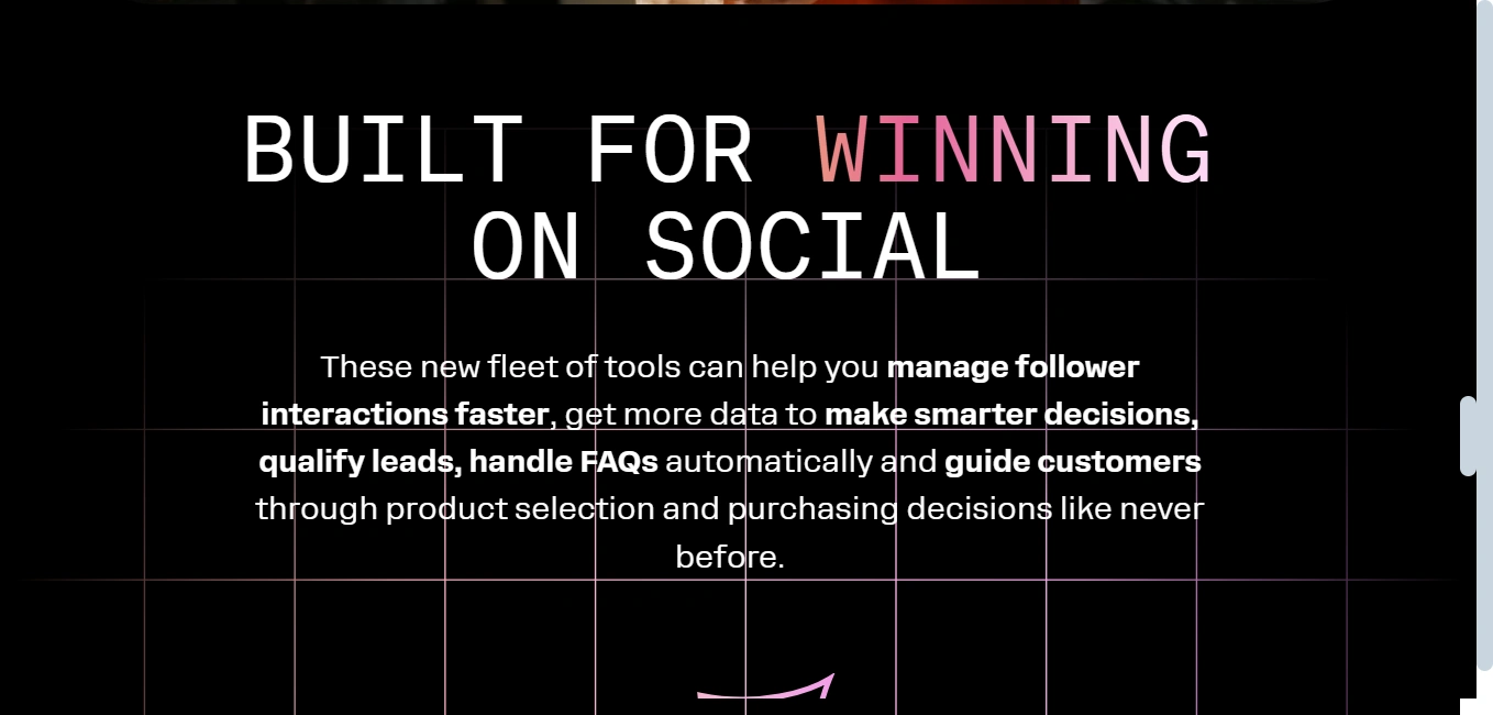 ManyChat's promotional interface.