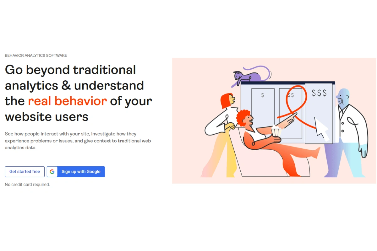 Hotjar's webpage.