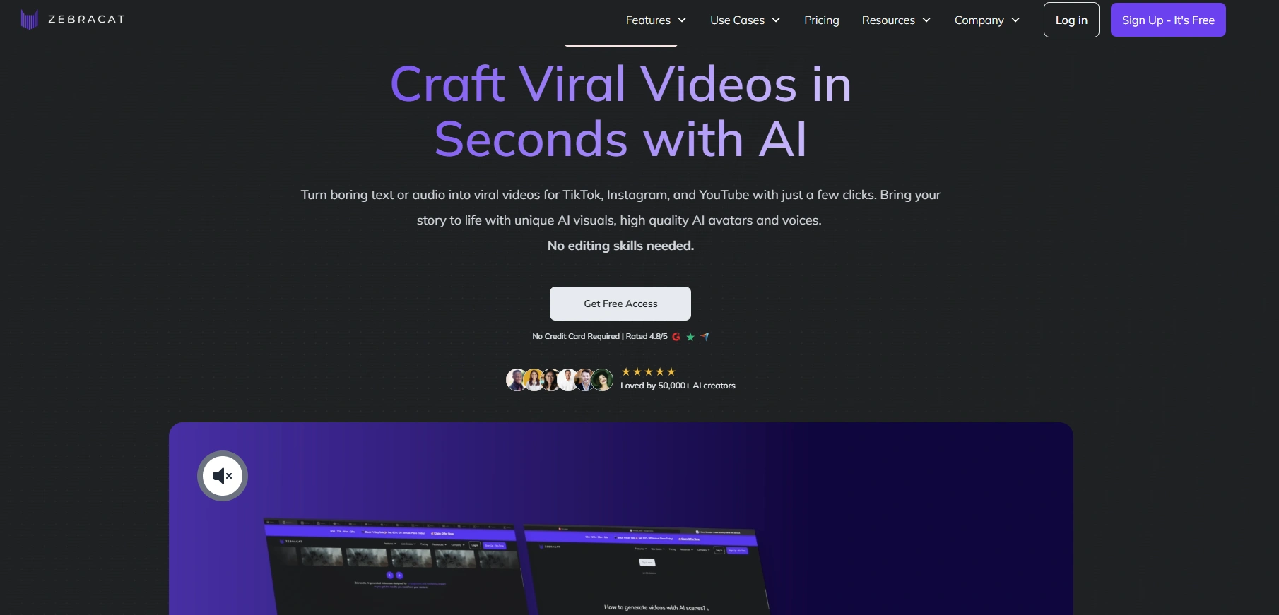 Zebracat's homepage.