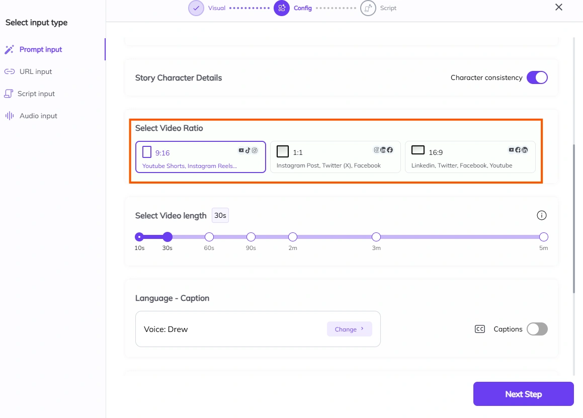 Zebracat's video editing interface.