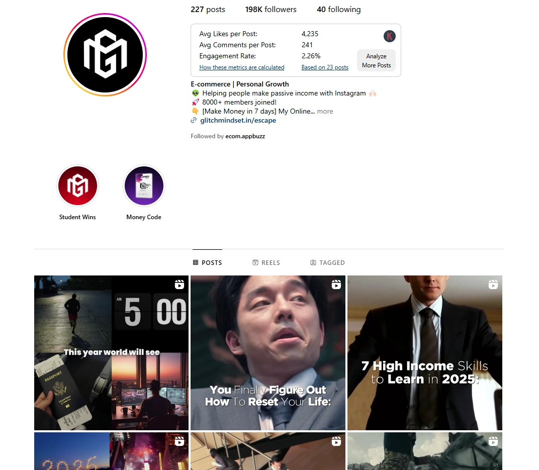 Glitch.mindset's instagram.
