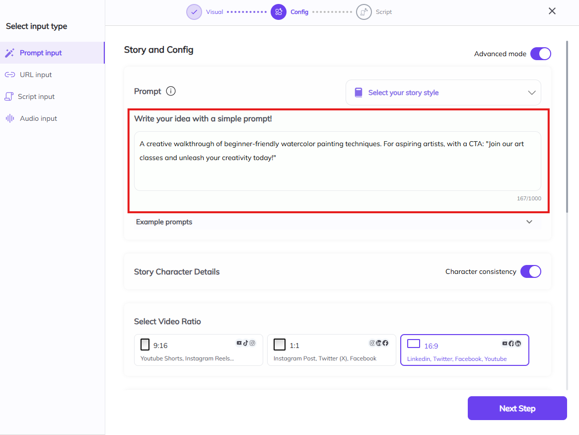Zebracat's video editing interface.