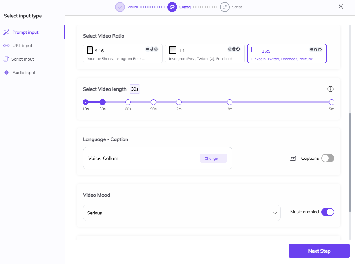 Zebracat's video editing interface.