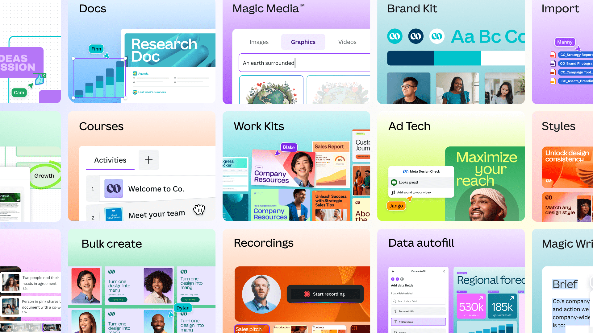Canva Pro's digital interface designs.