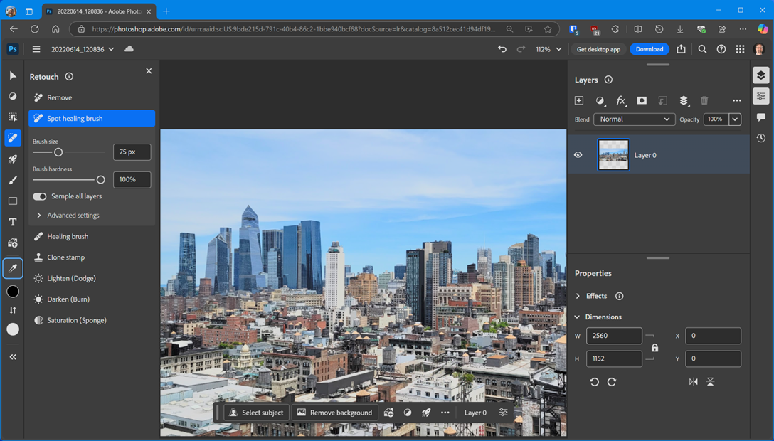 Adobe Photoshop's editing interface.