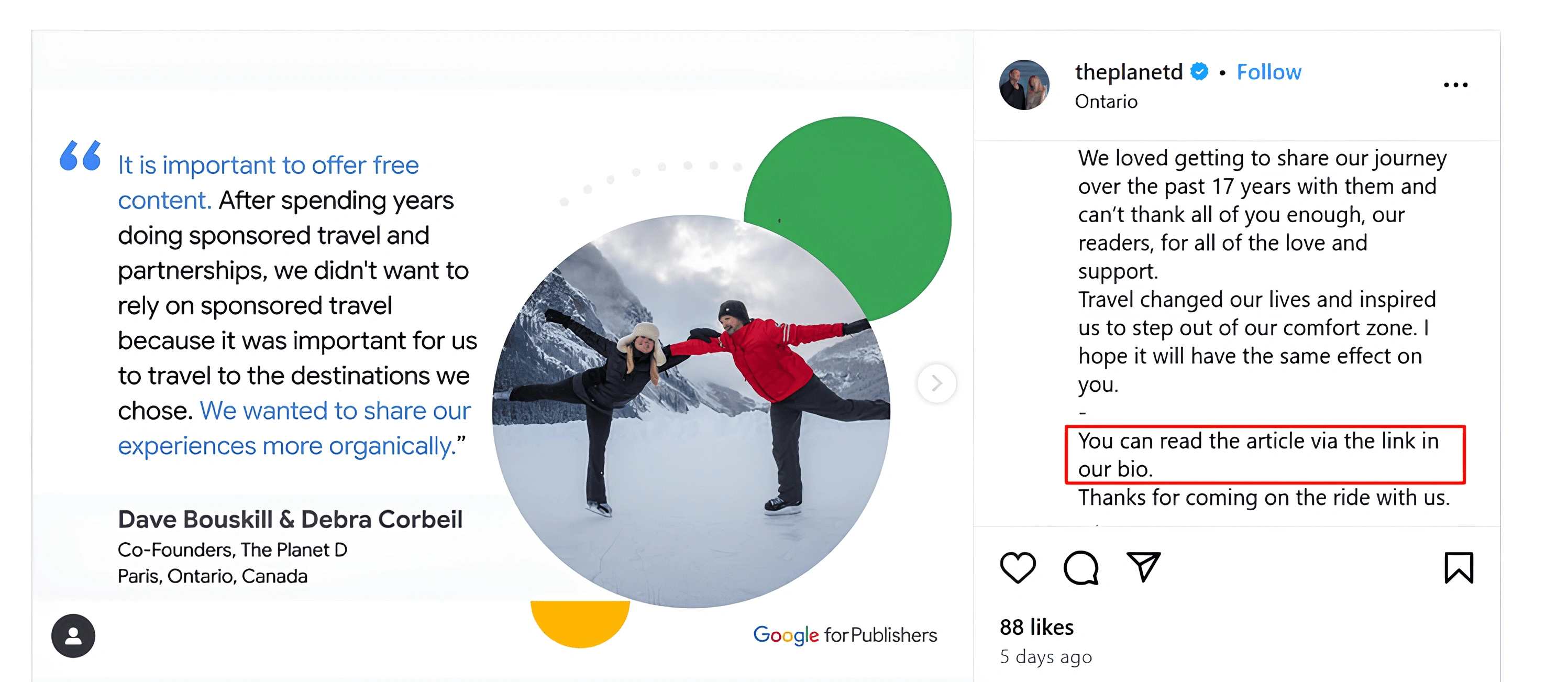 The Planet D's twitter blog post.