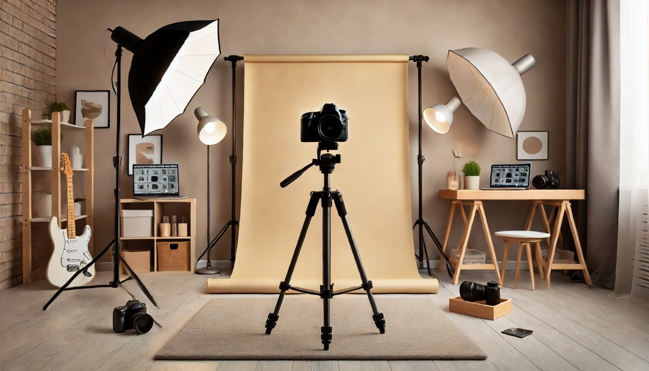 A modern photography studio.