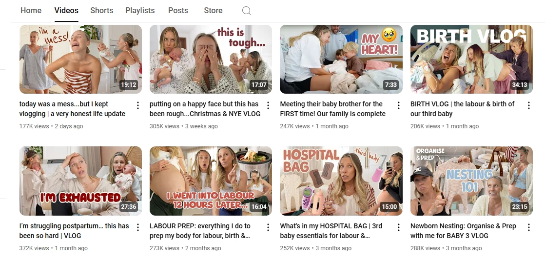 Sarah's Day YouTube videos.