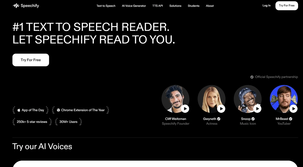 Speechify's forum.