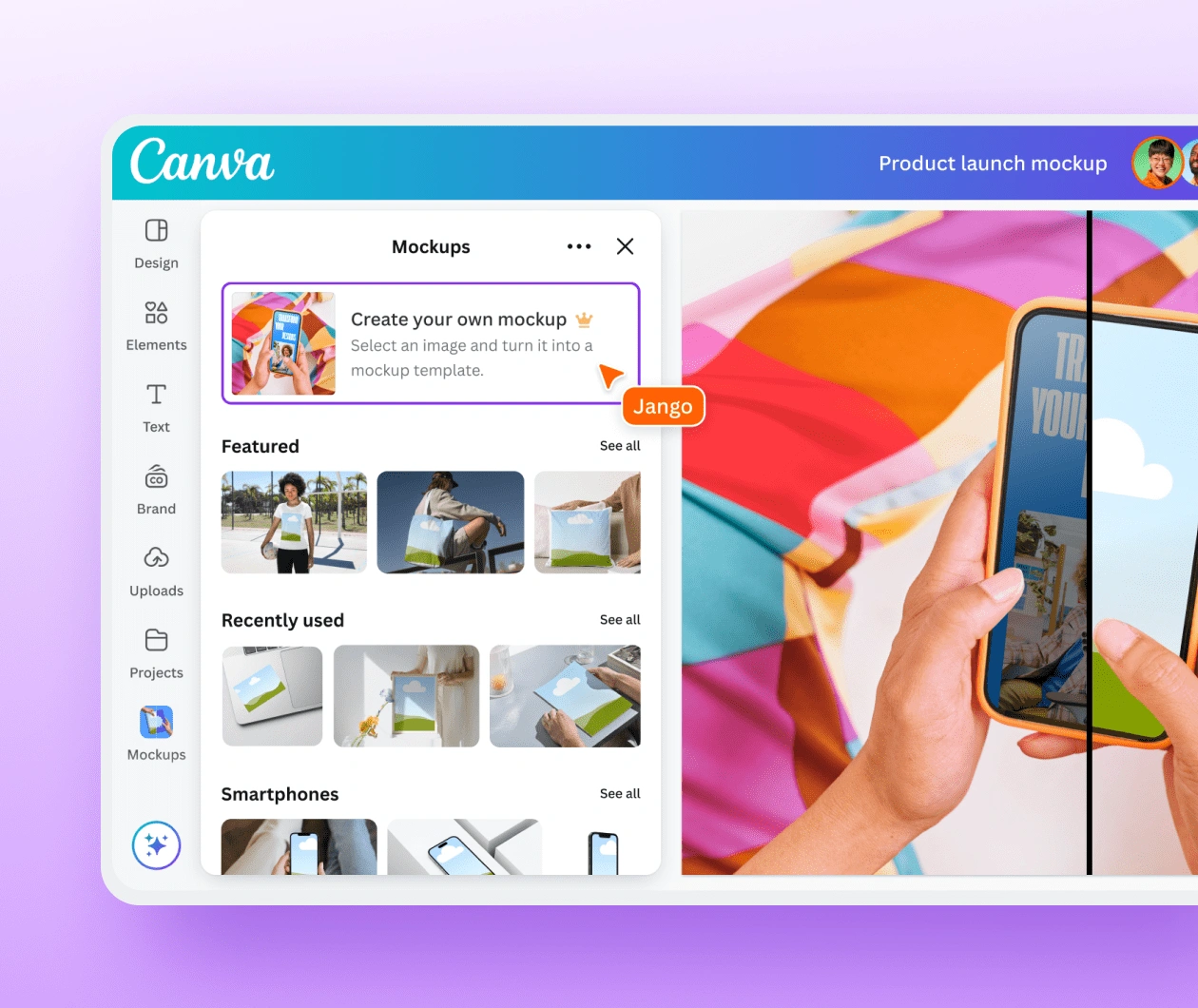 Canva's page.