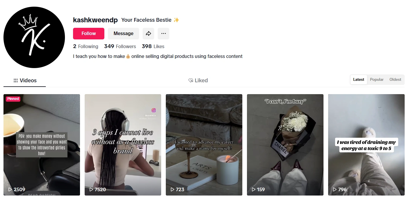 Kashkweendp's TikTok.