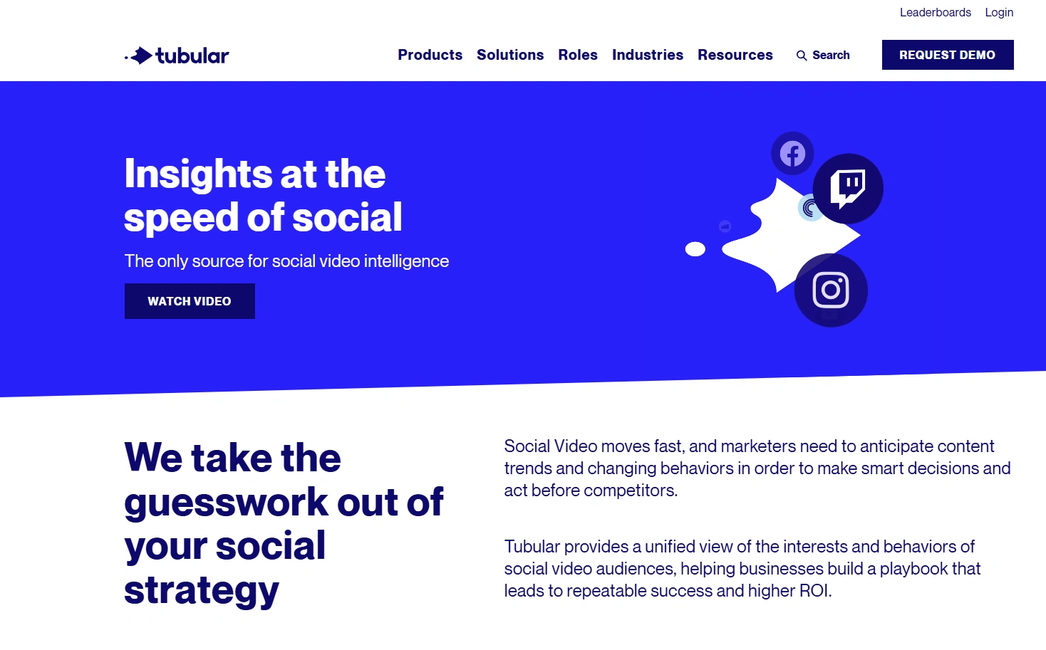 Tubular's homepage.