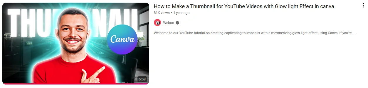 Webon's YouTube video.