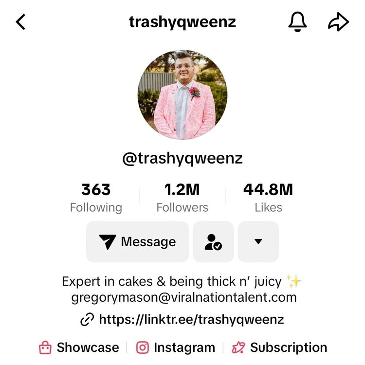 Trashyqweenz's TikTok profile.