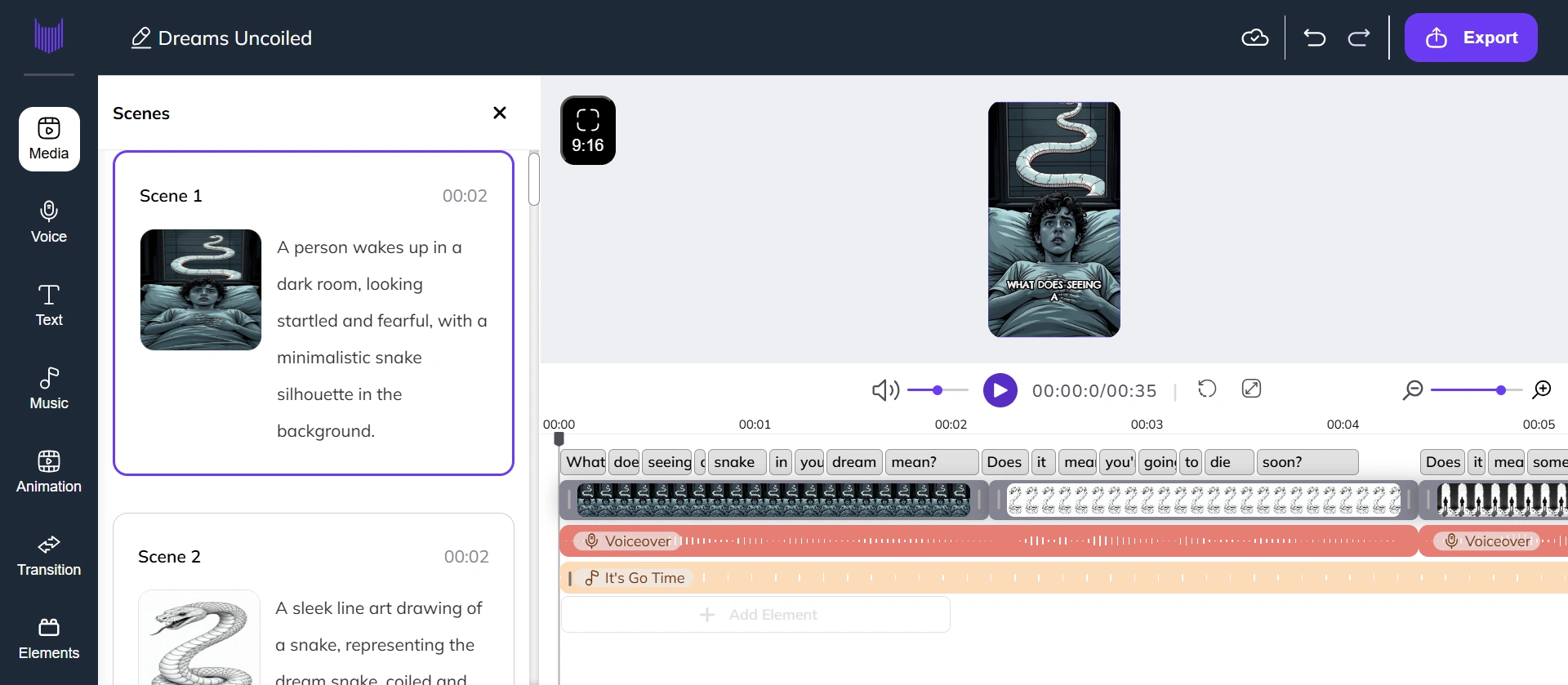 Zebracat's video creation interface.