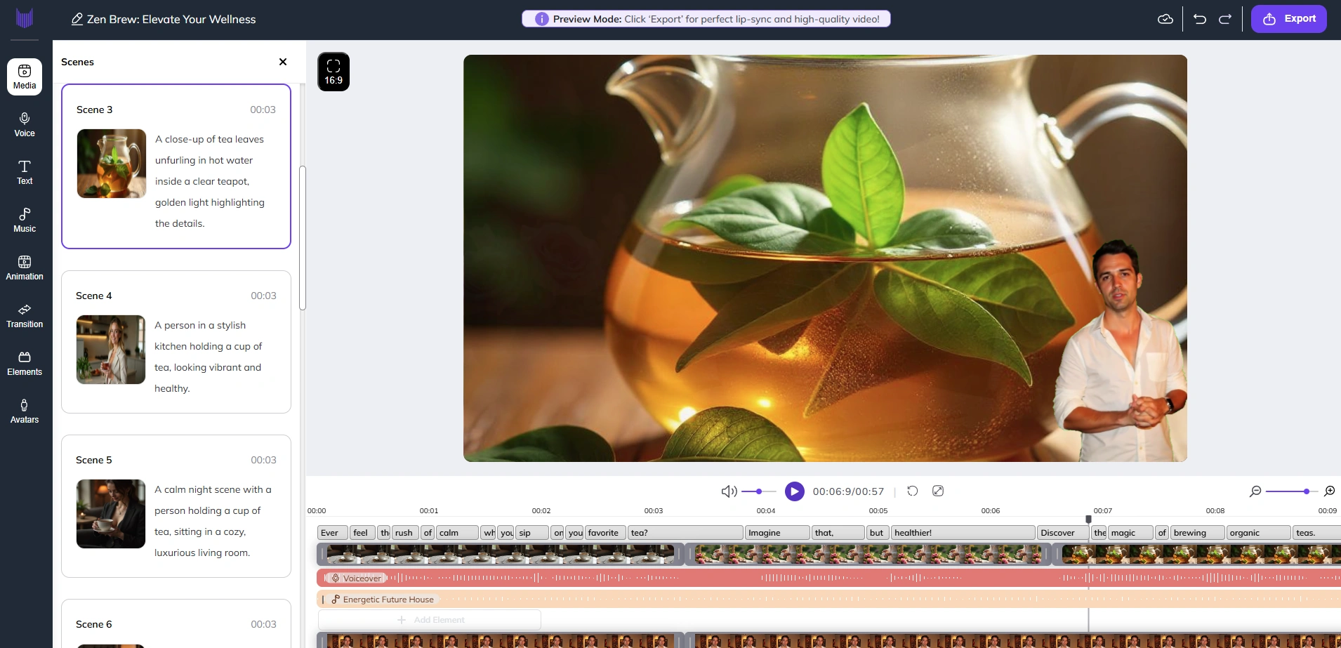 Zebracat's video creation interface.
