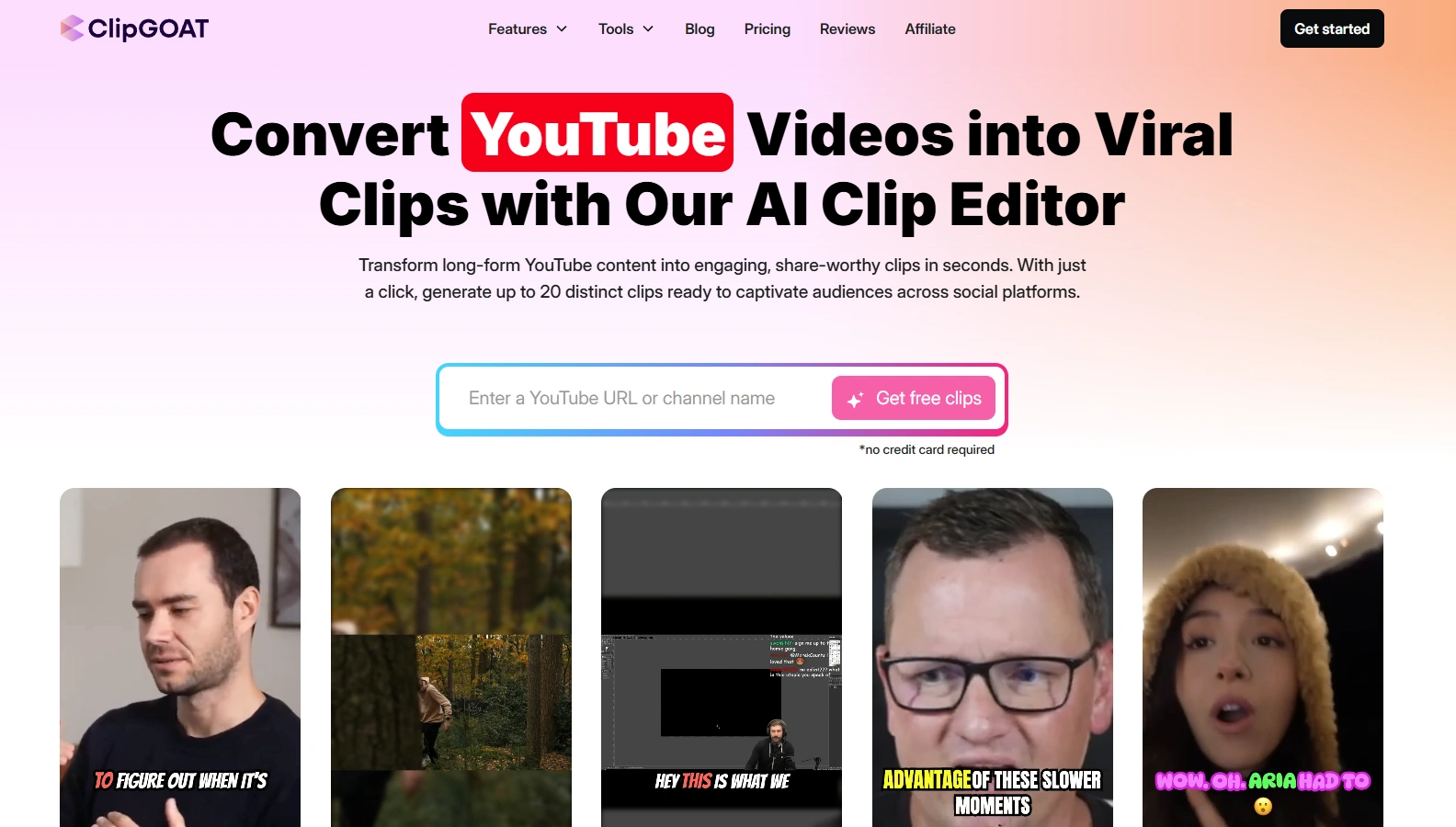 ClipGoat's website.