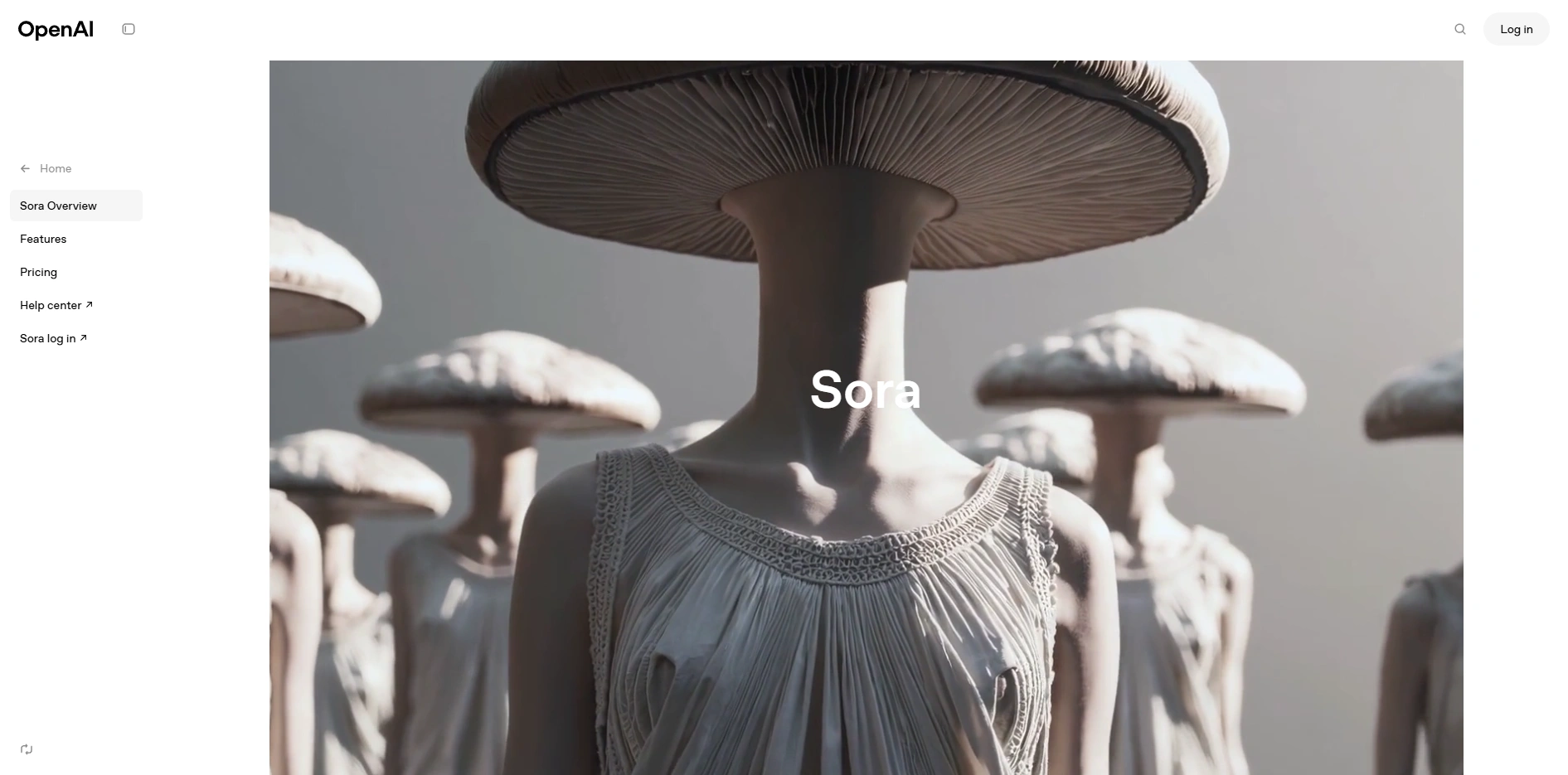 Sora (OpenAI)'s user interface.