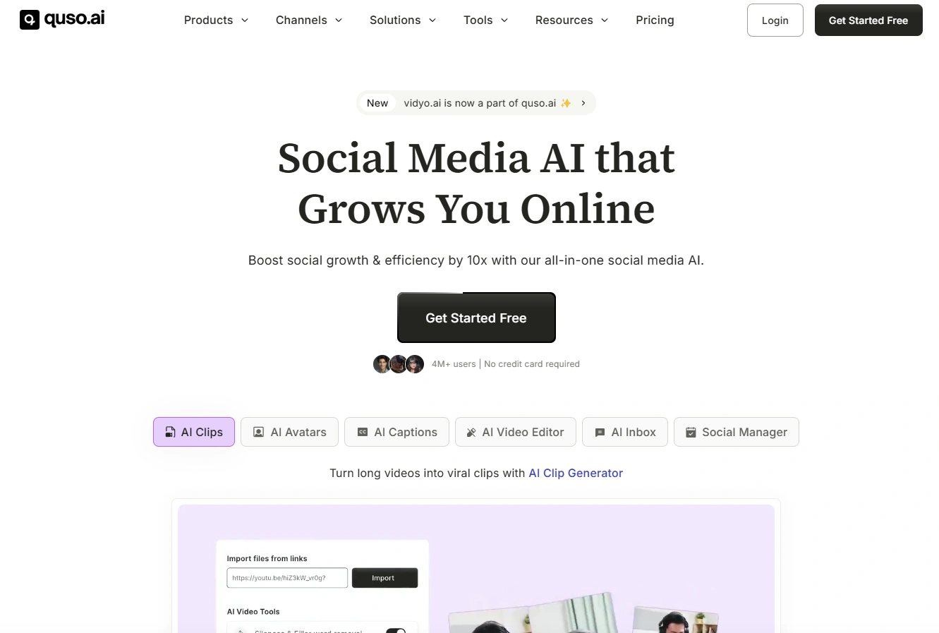 Quso.AI's website.