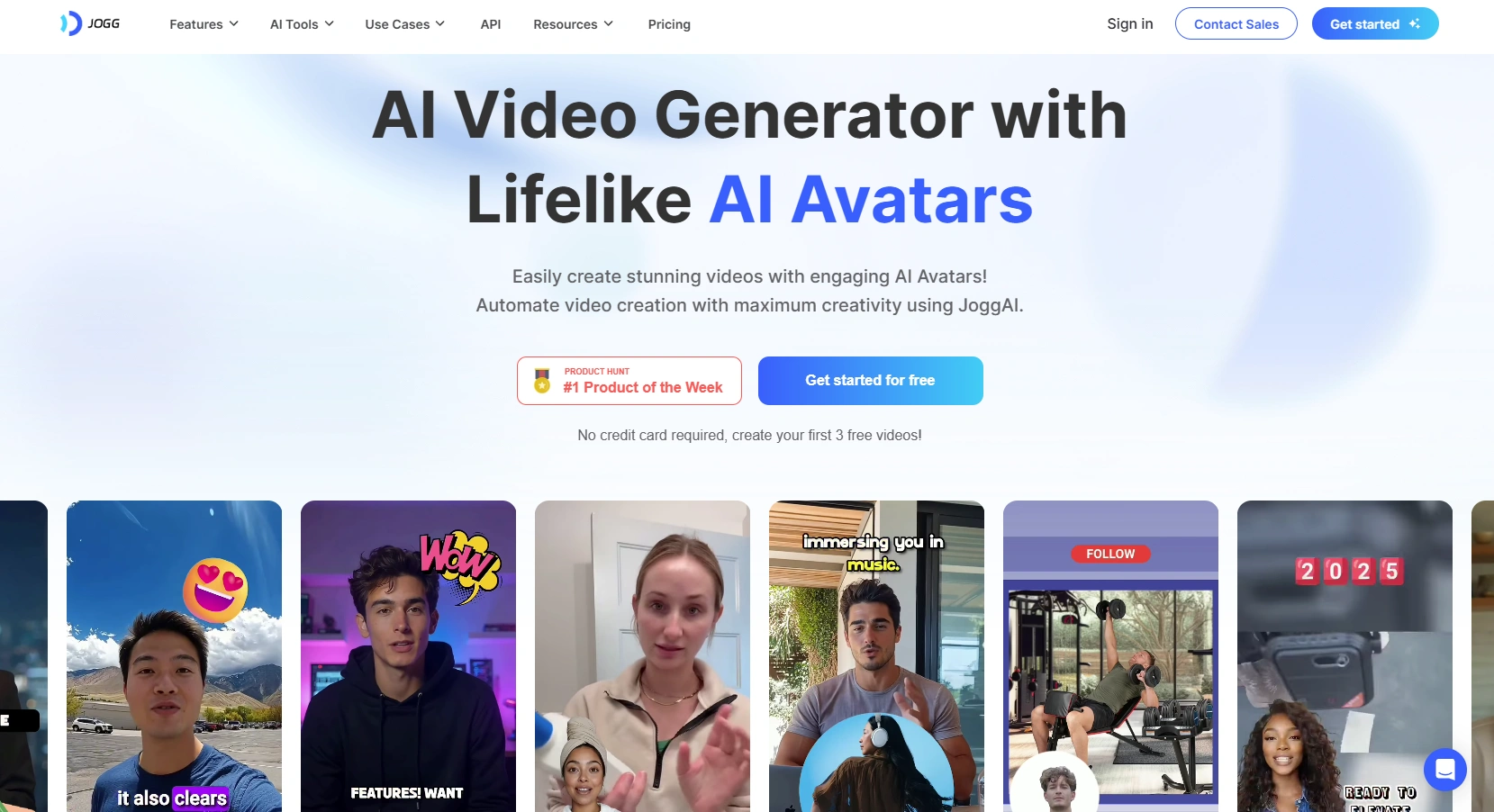 Jogg AI's website.