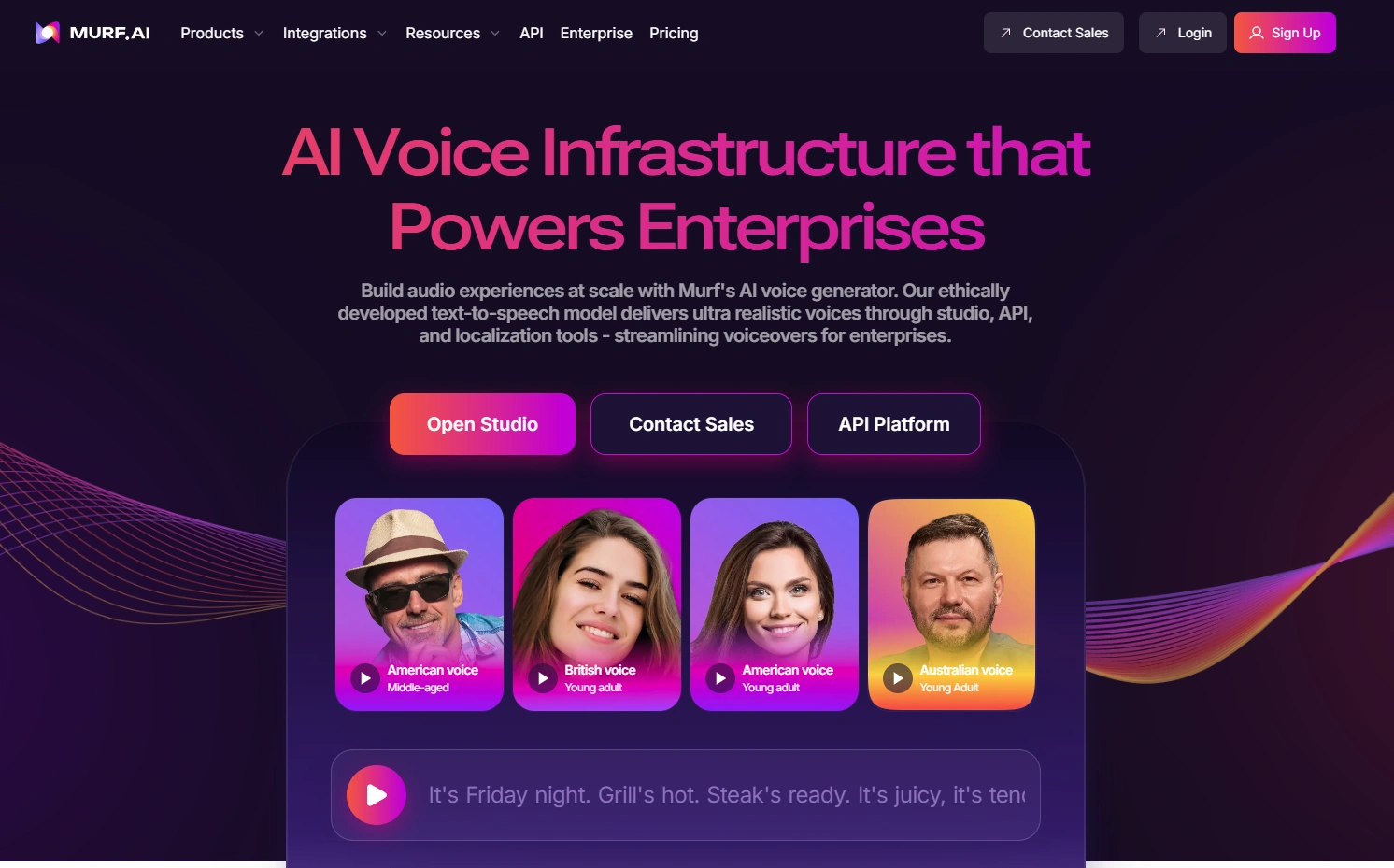 Murf AI's website.