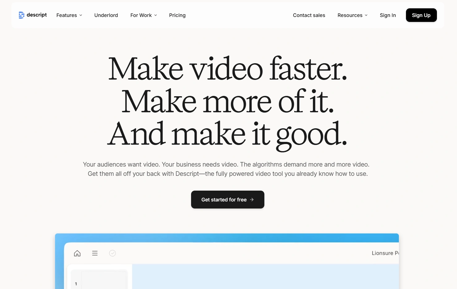 Decript's webpage.