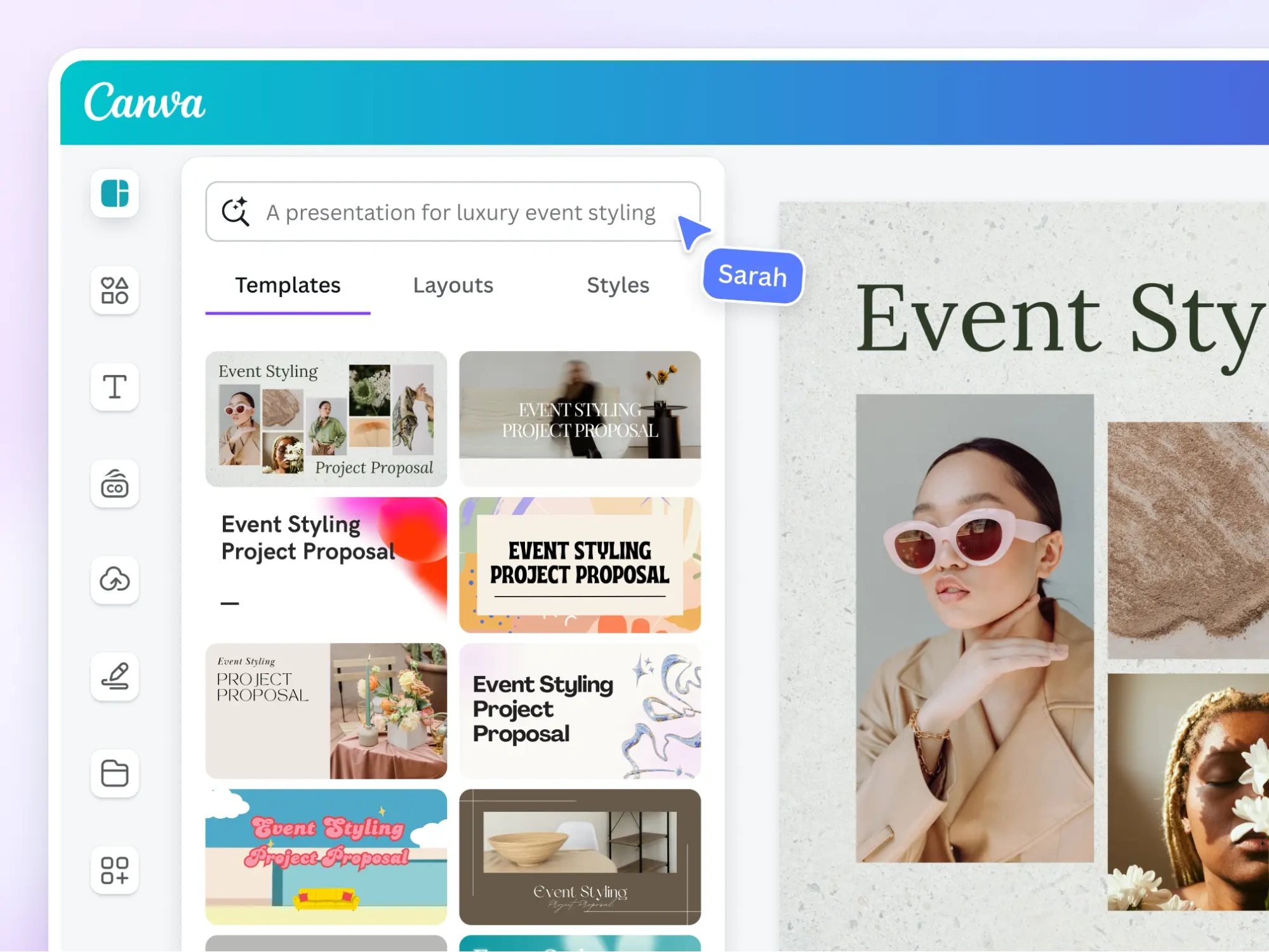 Canva AI's webpage.