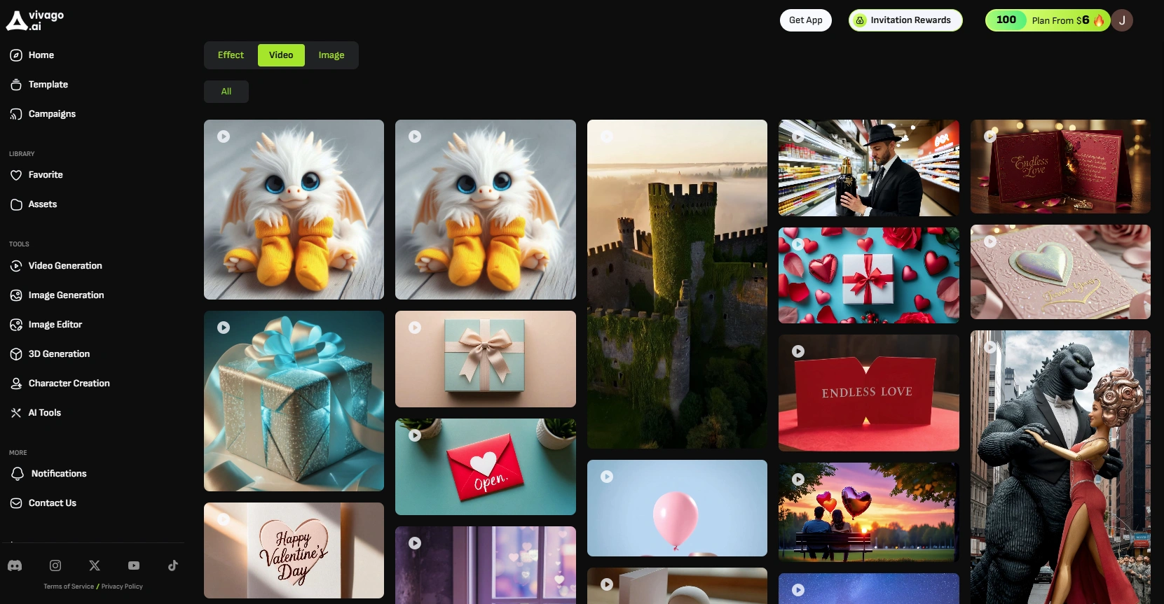 Vivago's user interface.