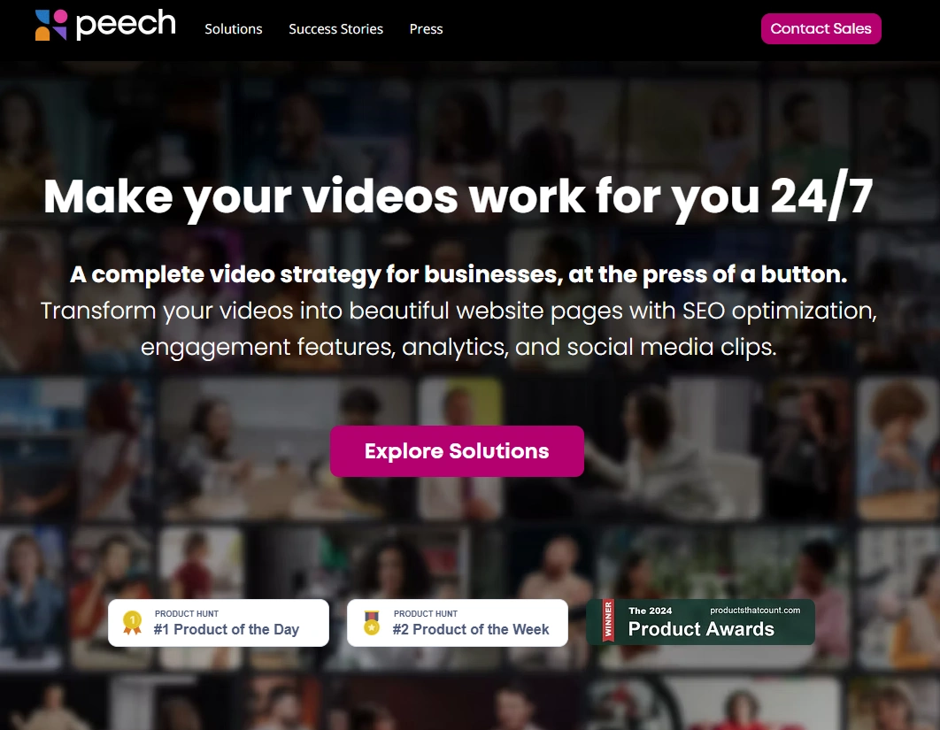Peech's homepage.