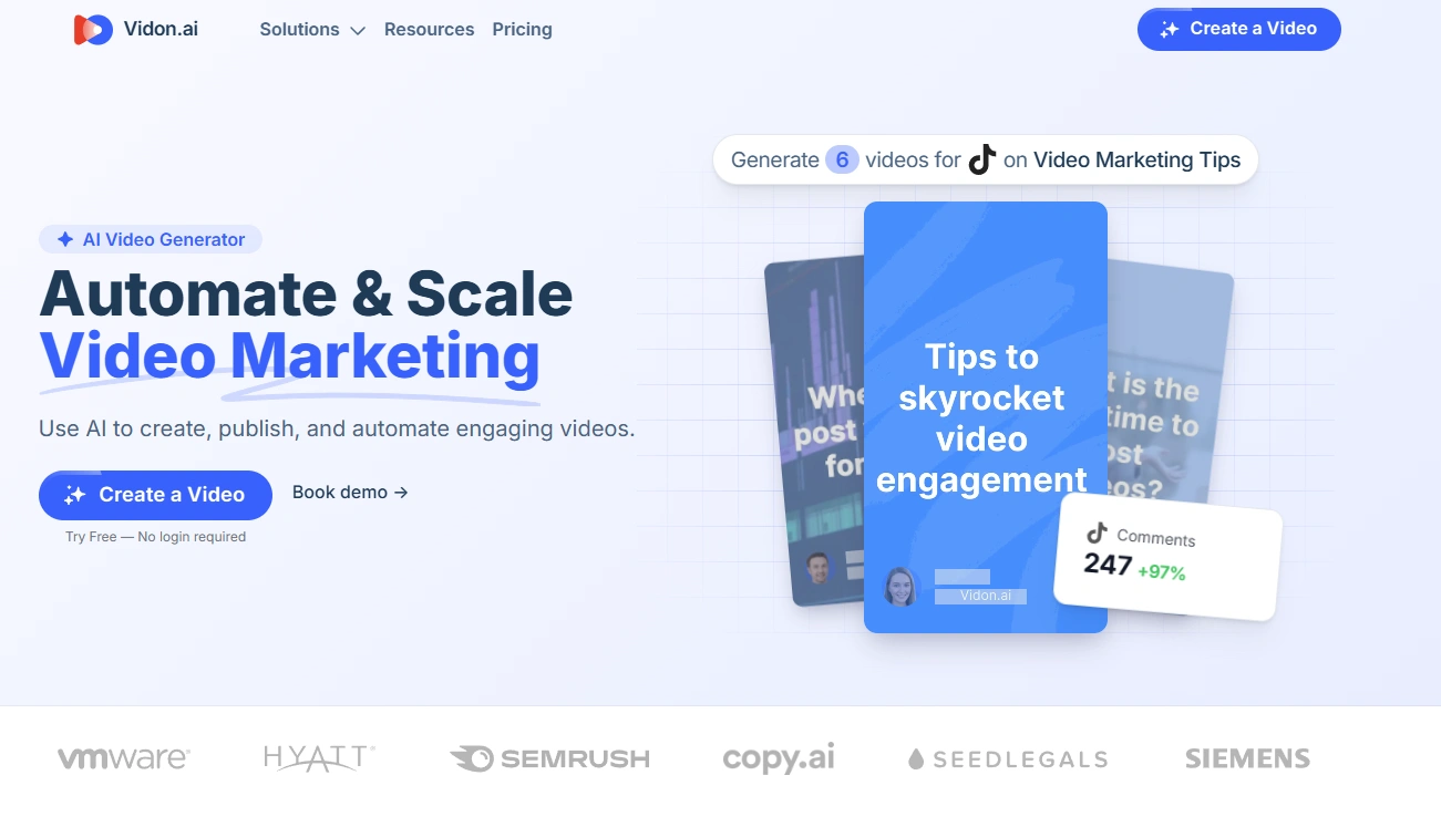 Vidon.AI's website.