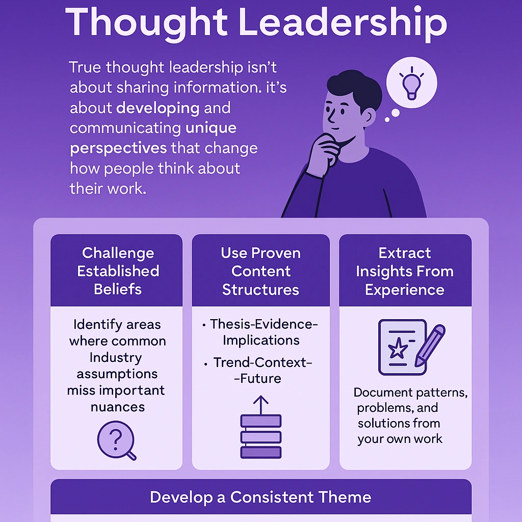 Infographic on how to "Thought Leadership".