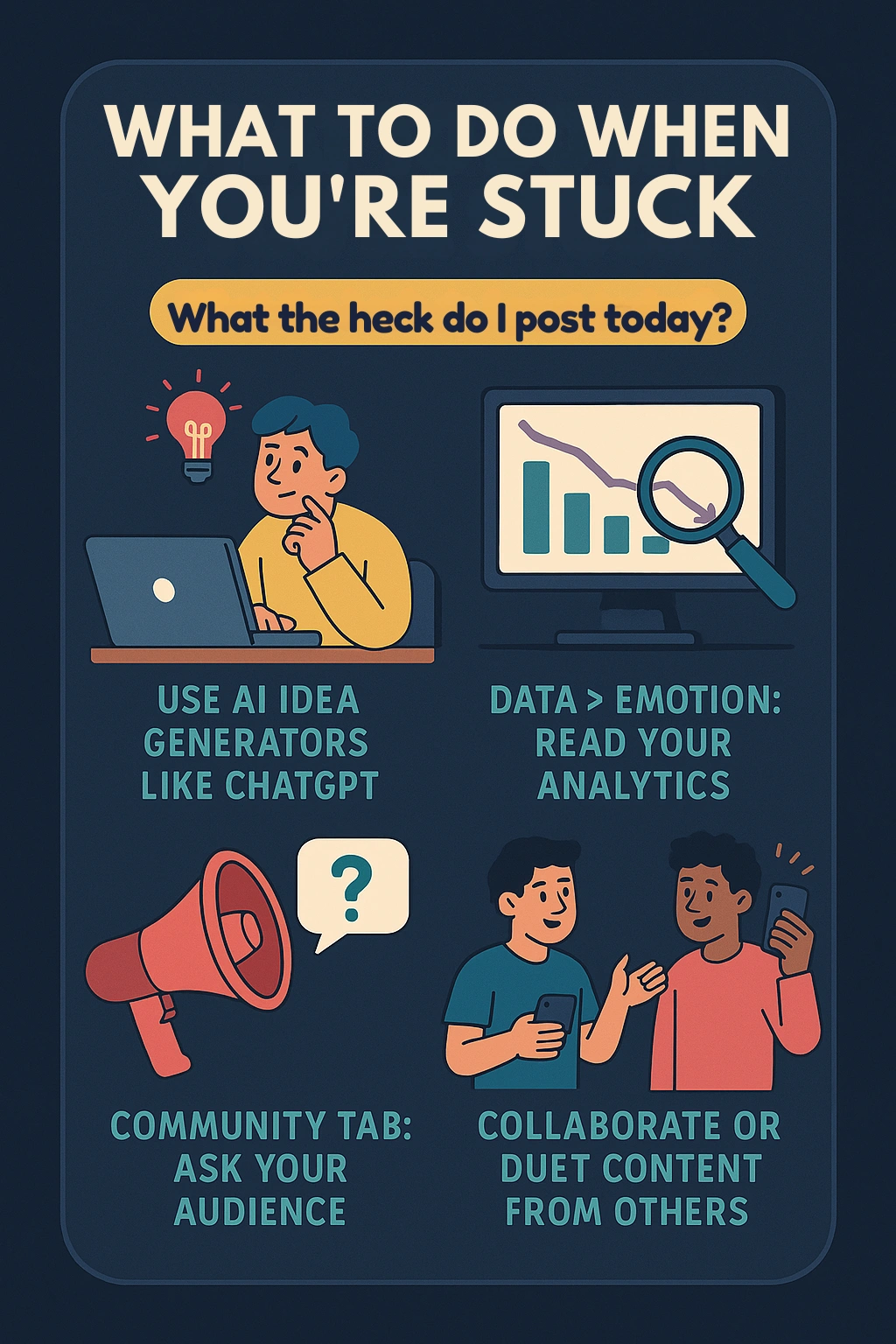 Advise on content creation strategies.