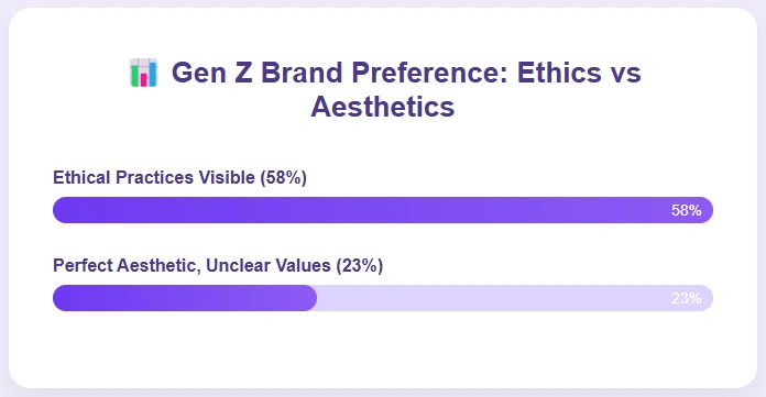 Ethics vs. aesthetics on Gen Z's brand preferences.