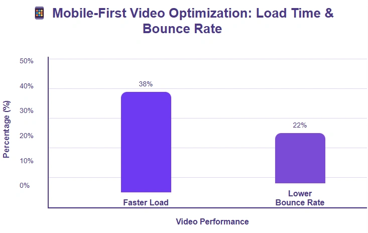 Bar graph illustrating mobile video optimization.