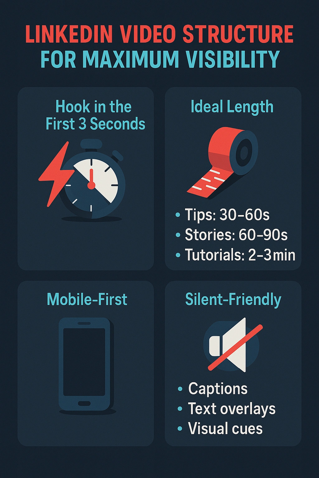 LinkedIn video structure tips for maximum visibility.